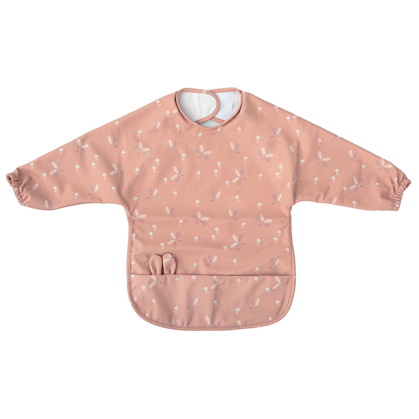 Babero blw con mangas Dragonfly Rosa 25x30