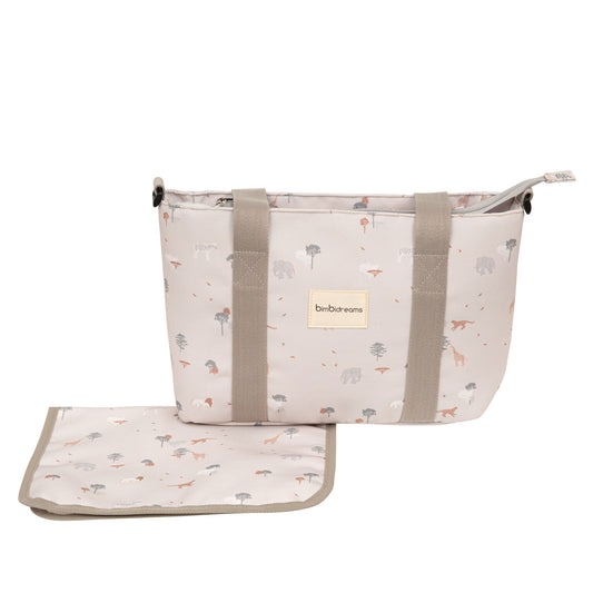 Pañalera Crossbody con cambiador Nairobi Lino 37x24x13 bimbidreams ropa para bebé niño niña accesorios gnomo kids bogotá colombia