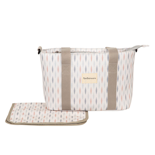 Pañalera Crossbody con cambiador Etnic Crudo 37x24x13 bimbidreams ropa para bebé niño niña accesorios gnomo kids bogotá colombia