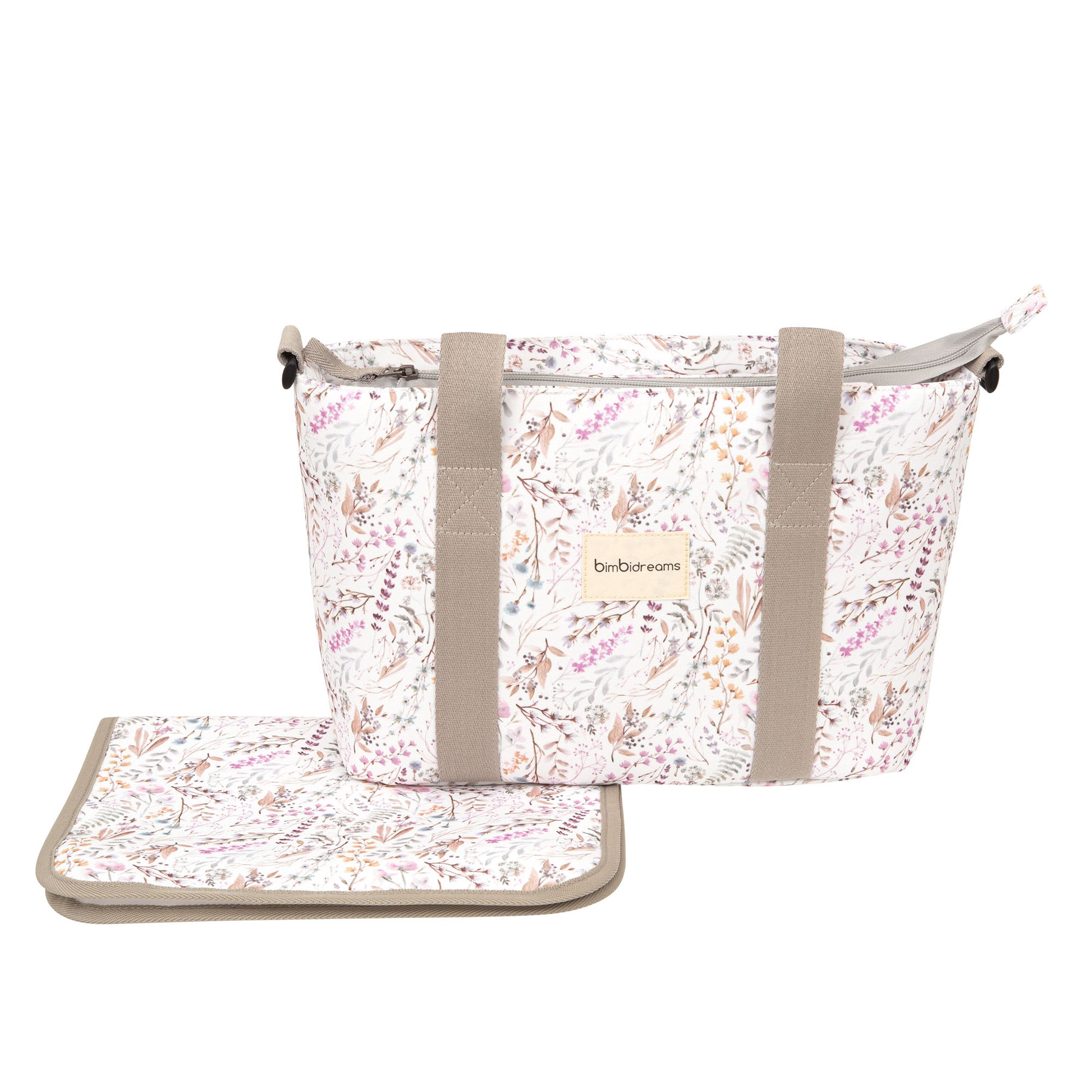 Pañalera Crossbody con cambiador Niza Lila 37x24x13 bimbidreams ropa para bebé niño niña accesorios gnomo kids bogotá colombia