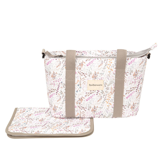 Pañalera Crossbody con cambiador Niza Lila 37x24x13 bimbidreams ropa para bebé niño niña accesorios gnomo kids bogotá colombia