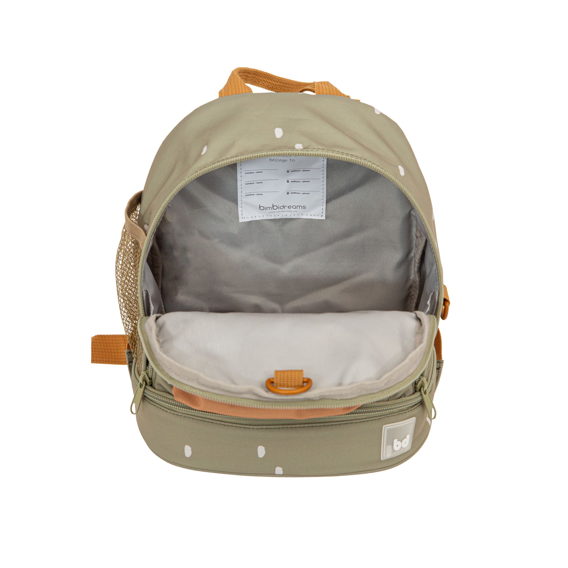 Mochila infantil mini Animalia 25x25x15 bimbidreams ropa para bebé niño niña accesorios gnomo kids bogotá colombia