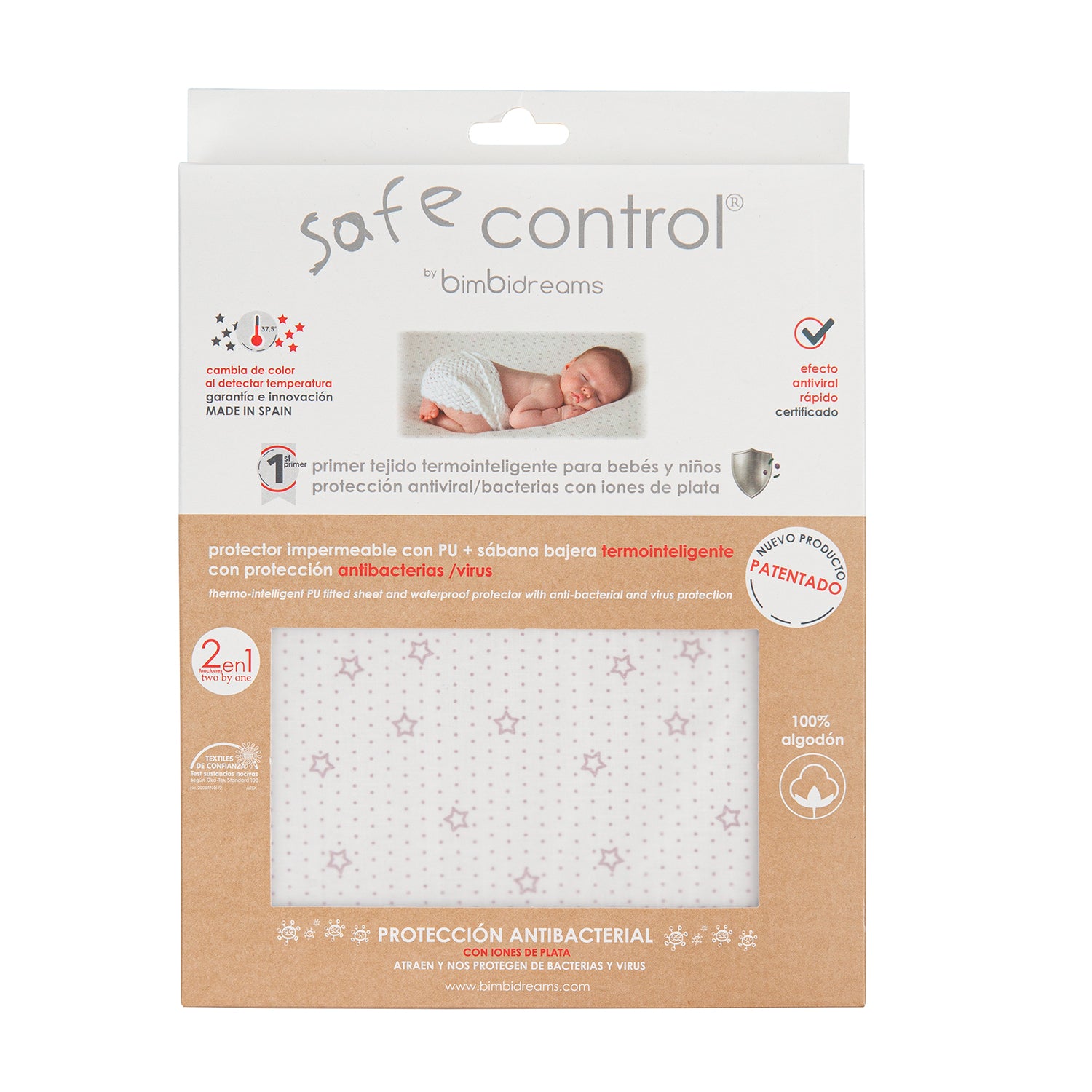Bajera 2 en 1 Safe Control 70x140 bimbidreams ropa para bebé niño niña accesorios gnomo kids bogotá colombia