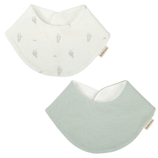 Babero bandana pack 2 Blue Sky Blanco Verde 43x21