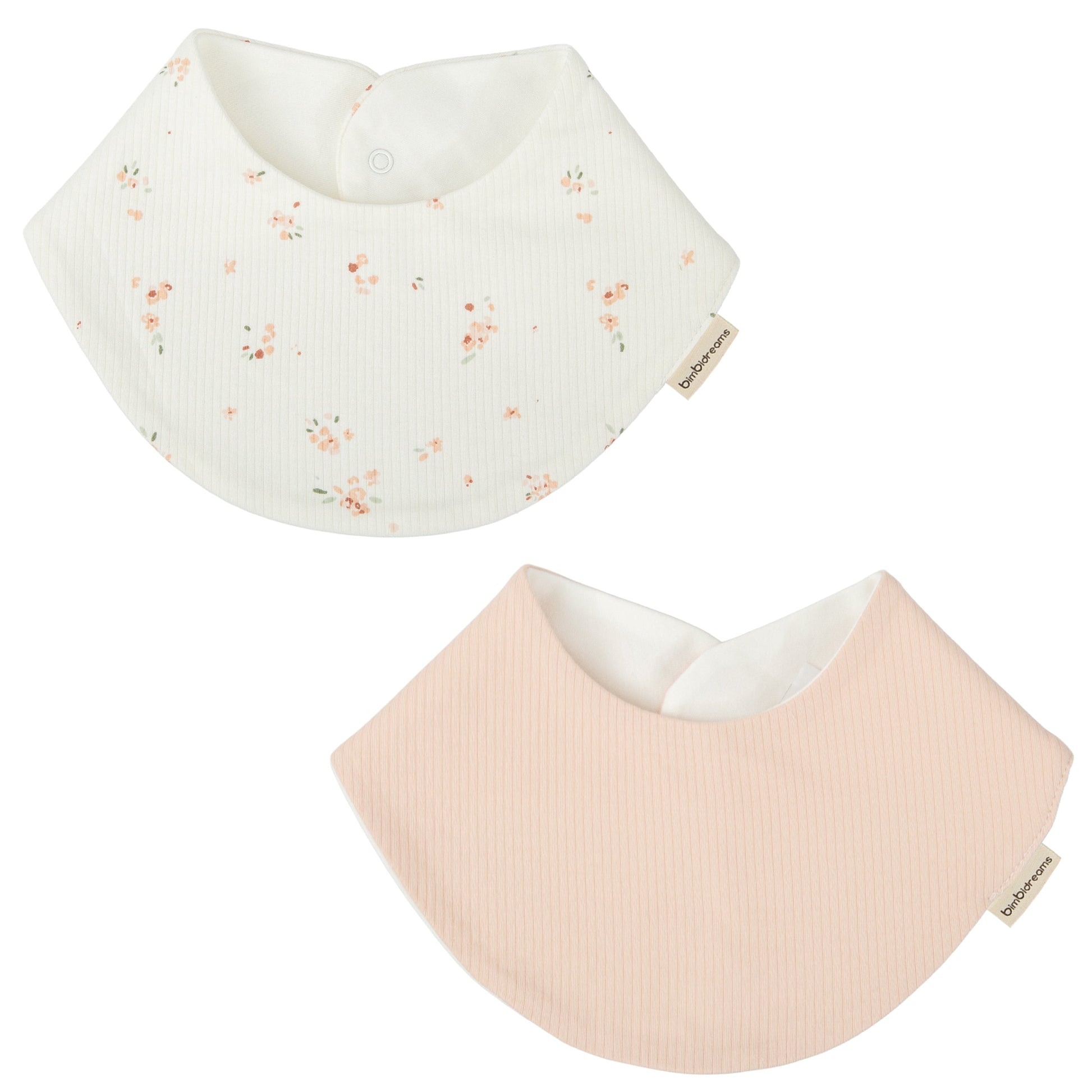 Babero bandana pack 2 Monet Blanco Rosa 43x21