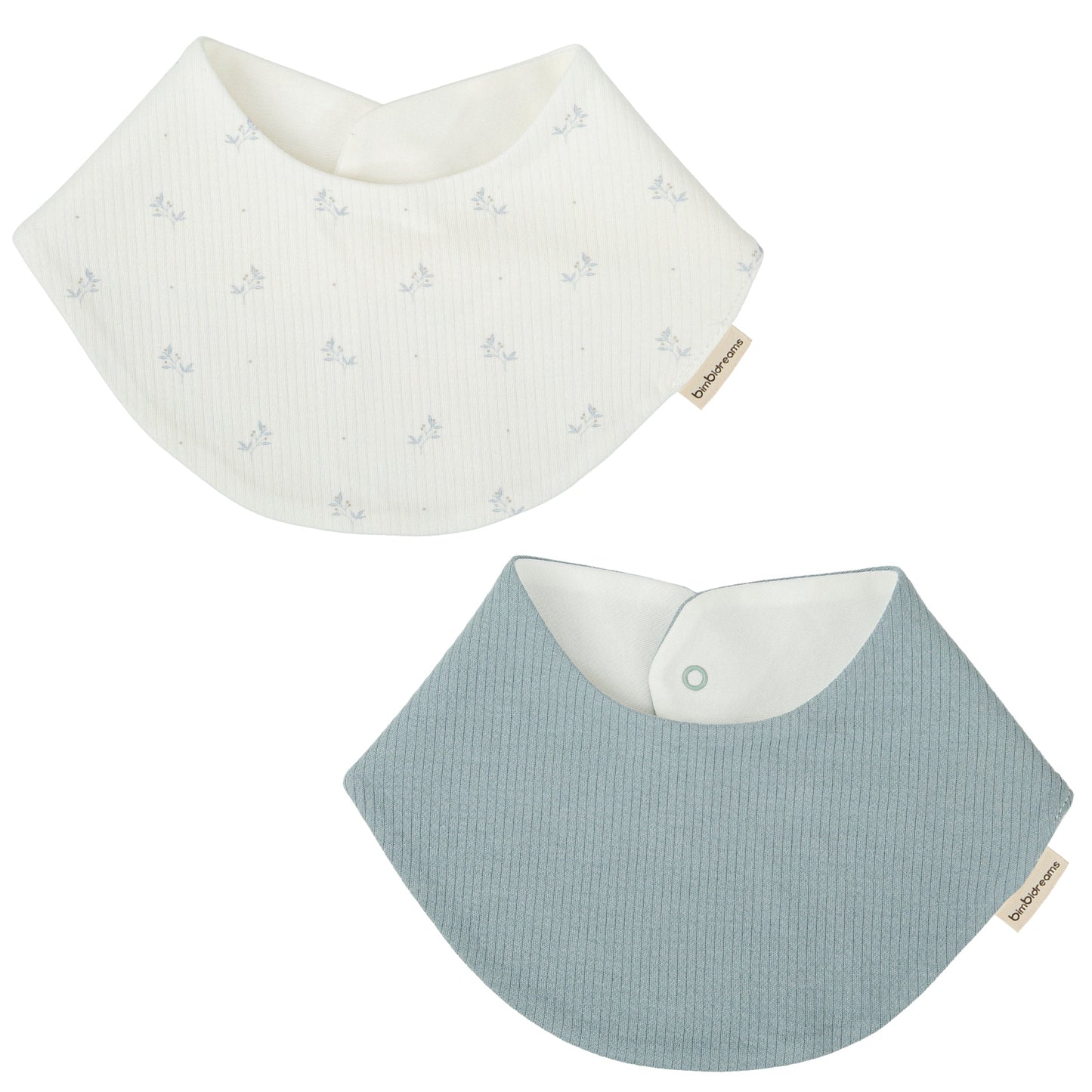 Babero bandana pack 2 Eden Blanco Azul 43x21