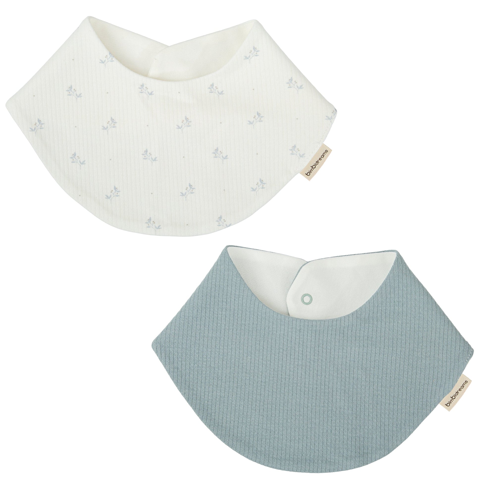 Babero bandana pack 2 Eden Blanco Azul 43x21