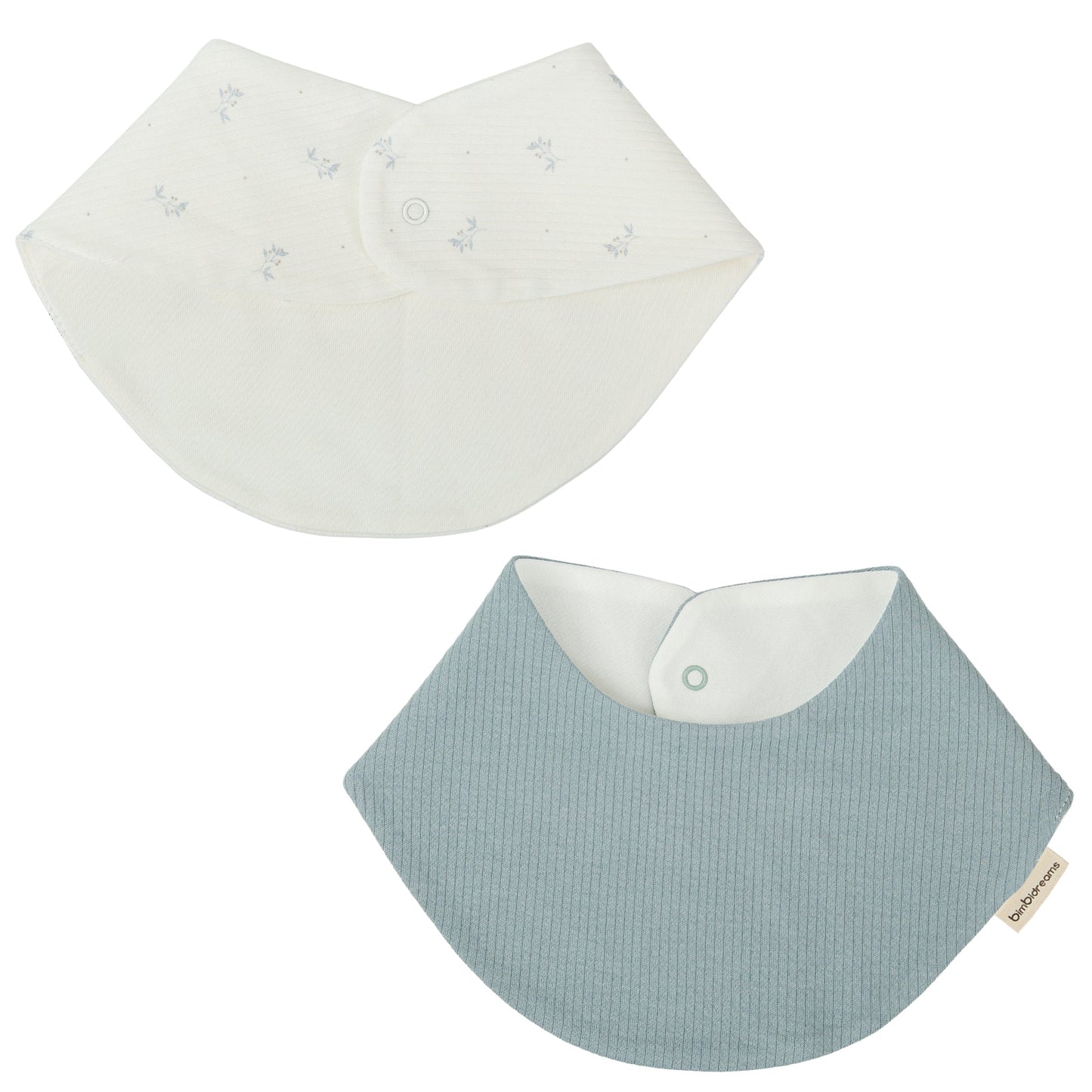 Babero bandana pack 2 Eden Blanco Azul 43x21