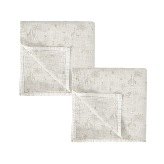 Pack 2 Pañitos de Gasa Bambú Bebé Noe 60x60 – Bimbidreams