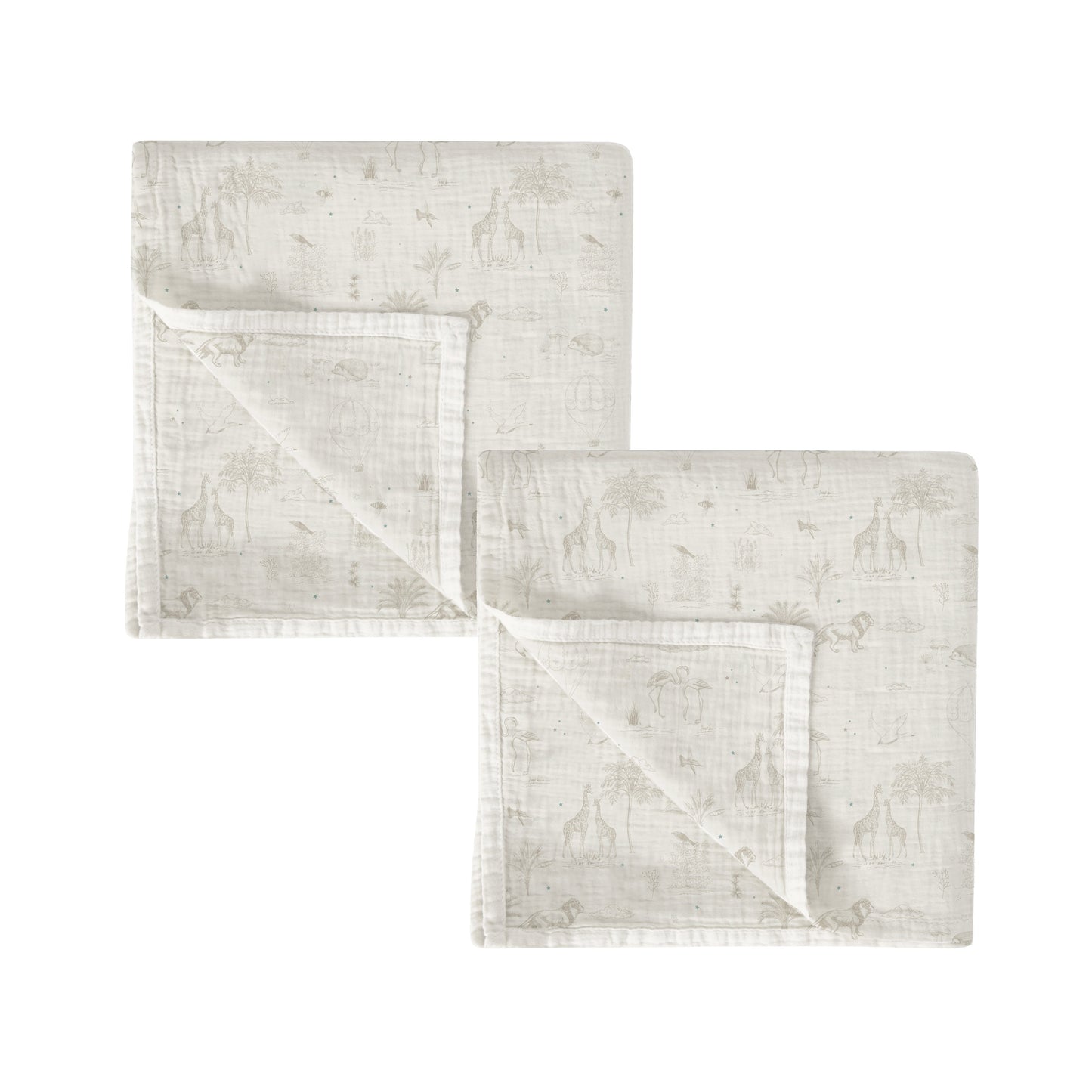 Gasas Bambú pack 2 Noe Blanco Lino 60x60