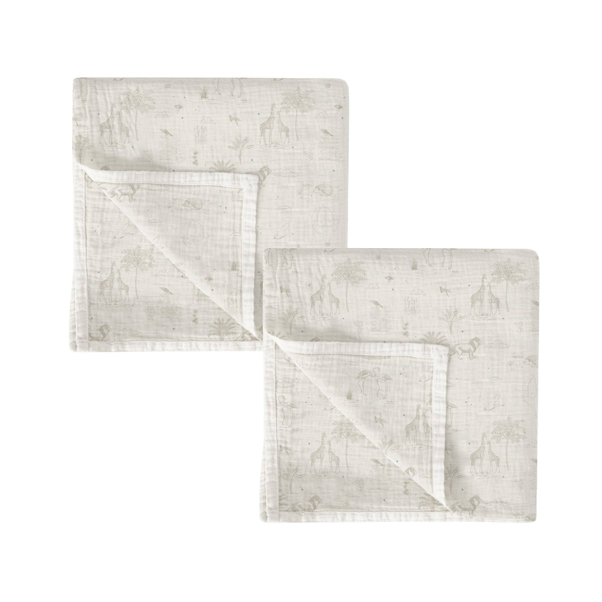 Gasas Bambú pack 2 Noe Blanco Lino 60x60