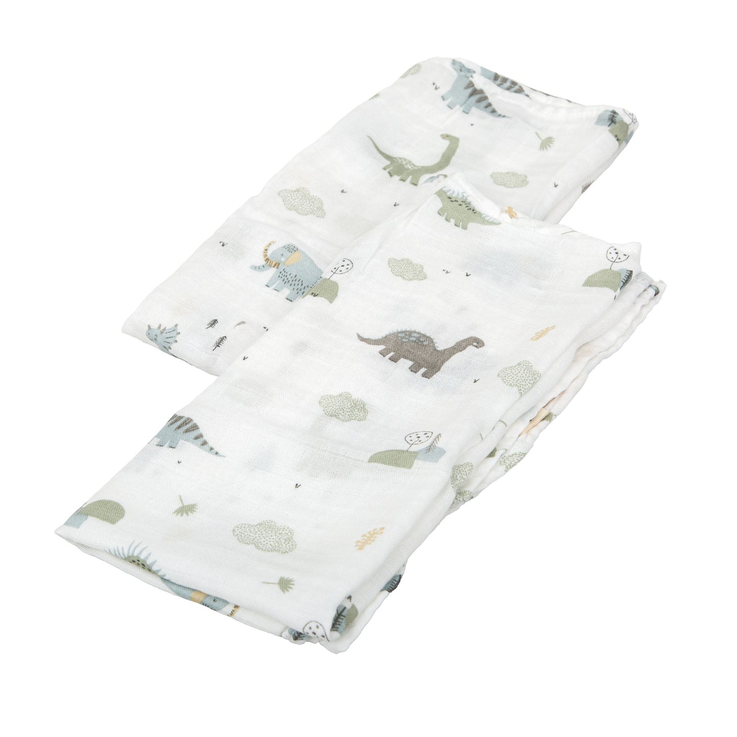 Gasas 100% algodon pack 2 Trex Blanco Verde 60x60