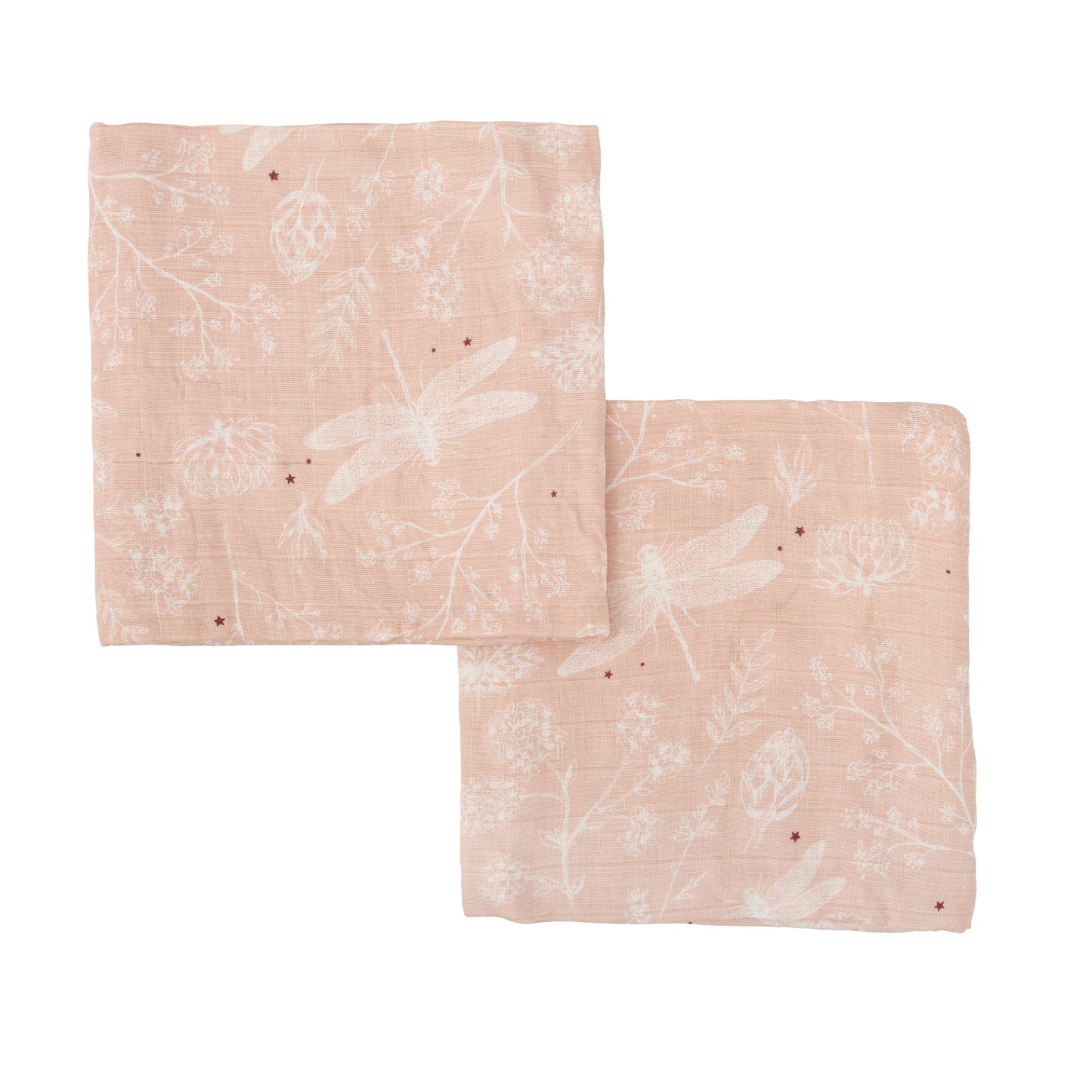 Gasas Bambú pack 2 Dafne Blanco Rosa 60x60