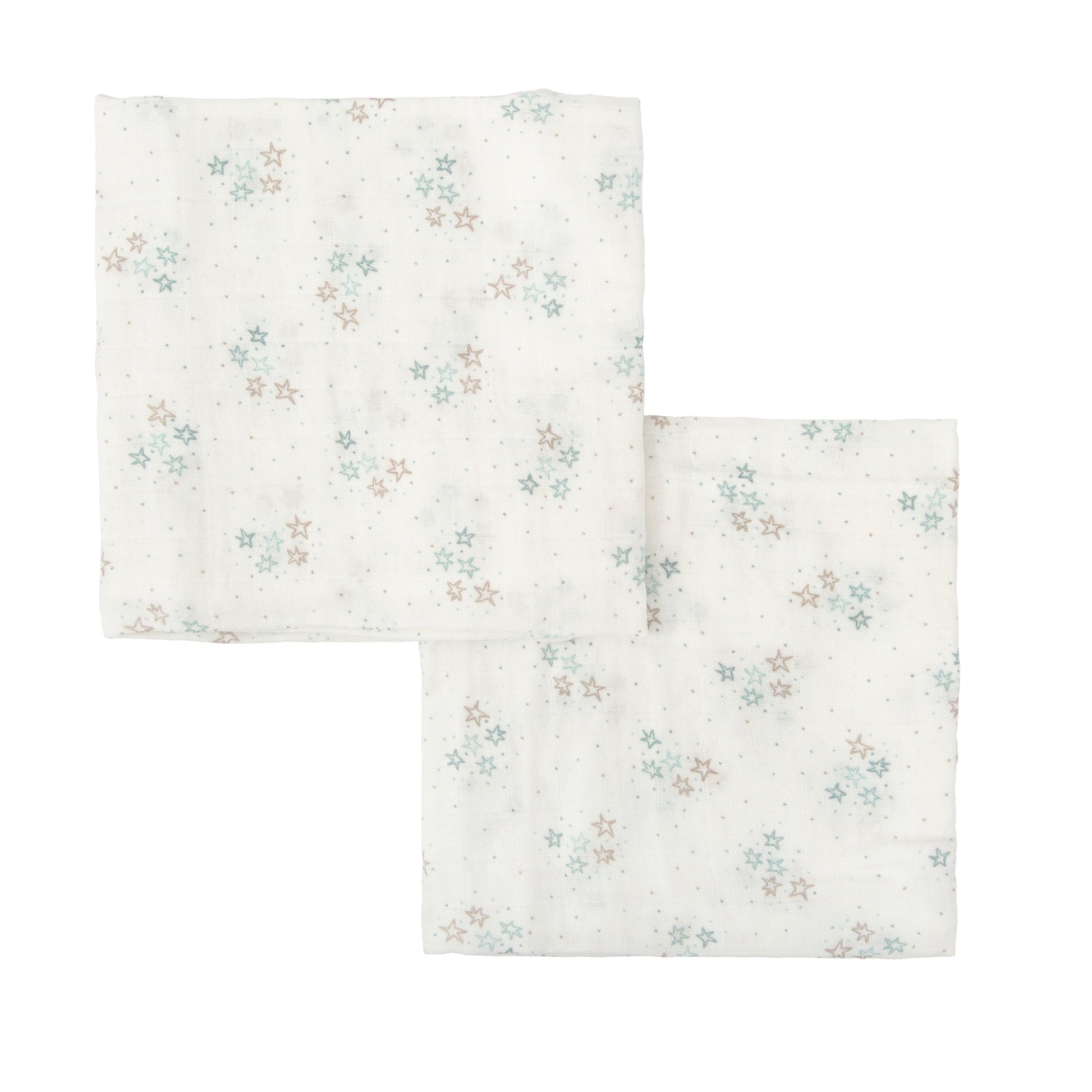 Gasas Bambú pack 2 Stars Blanco Azul 60x60