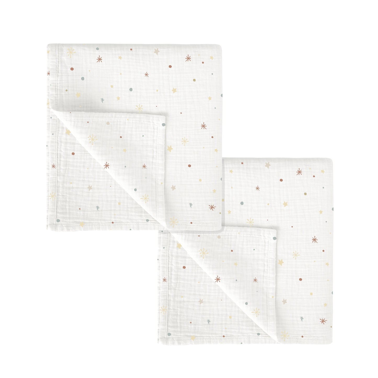 Gasas 100% algodon pack 2 Night Stars Multicolor 60x60