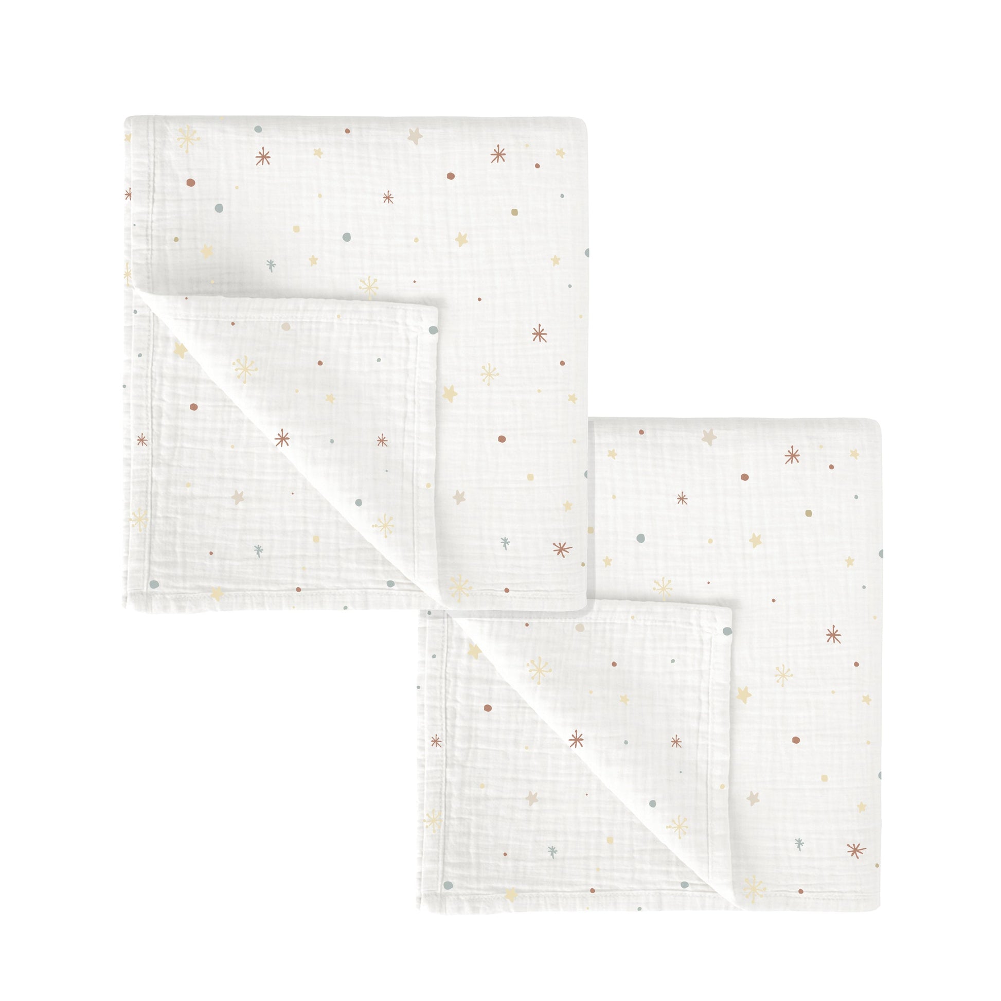 Gasas 100% algodon pack 2 Night Stars Multicolor 60x60