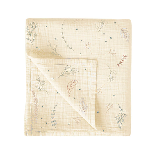 Muselina bambú Botanic Crudo 120x120 bimbidreams ropa para bebé niño niña accesorios gnomo kids bogotá colombia