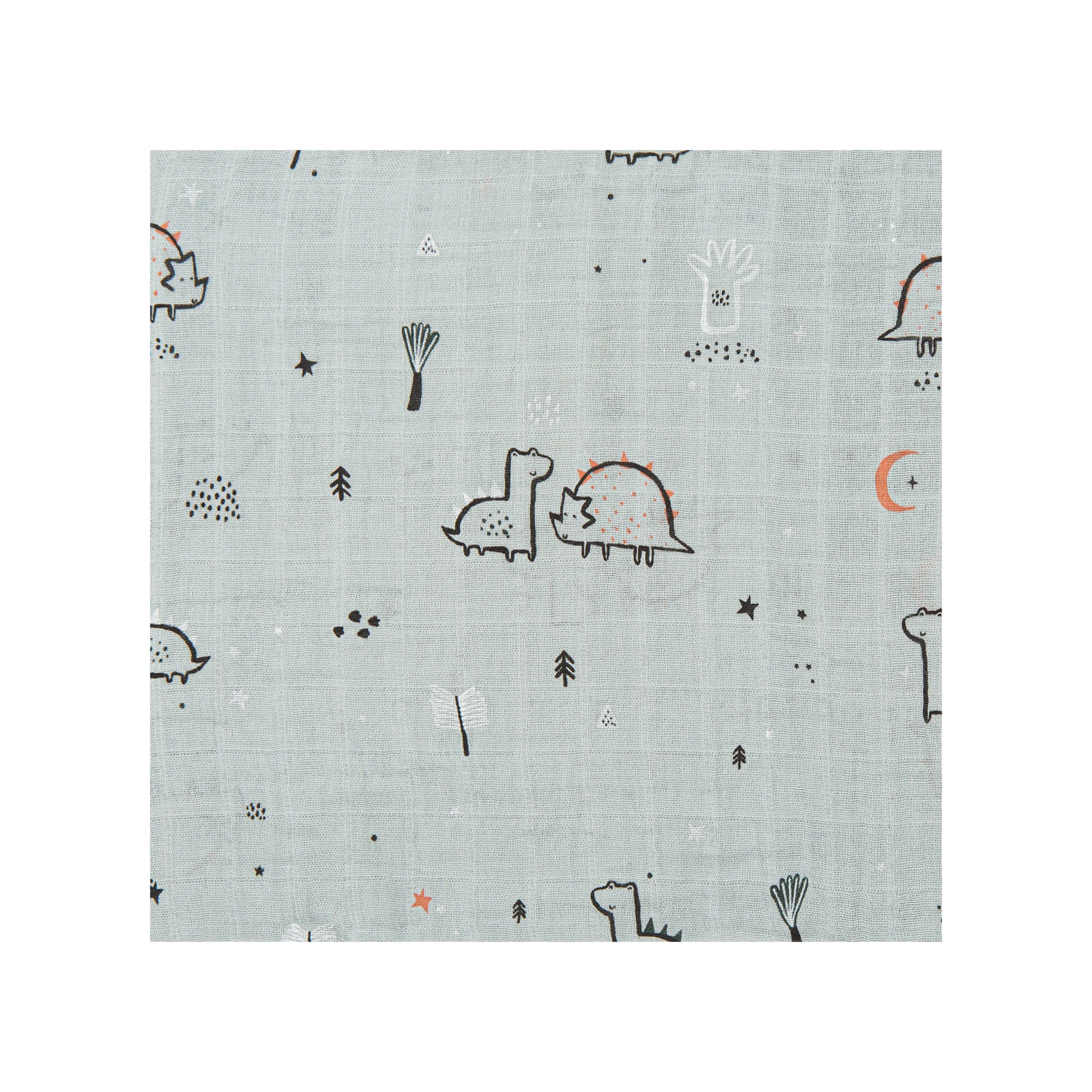 Muselina bambú Jurasic Menta 120x120 bimbidreams ropa para bebé niño niña accesorios gnomo kids bogotá colombia