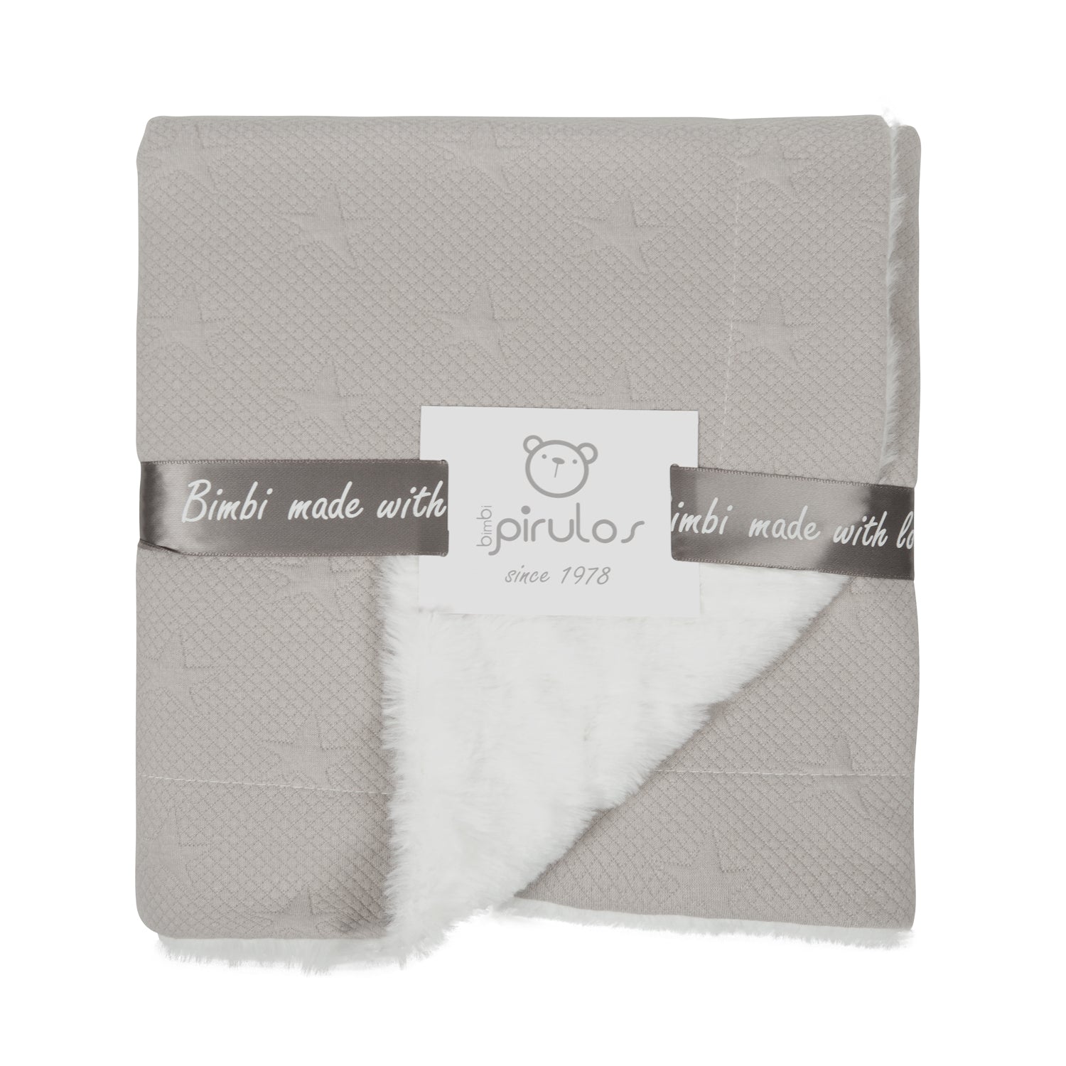 Manta doble cara New Stars Gris 80x100 bimbidreams ropa para bebé niño niña accesorios gnomo kids bogotá colombia
