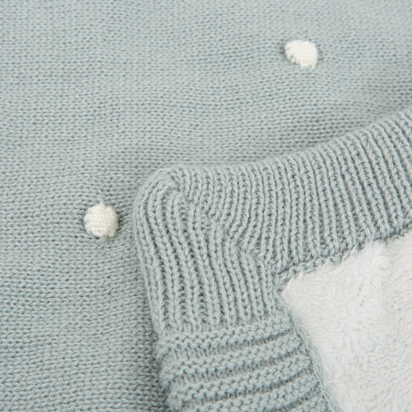 Cobija Dots Tricot con Coralina Menta Basic – Bimbidreams