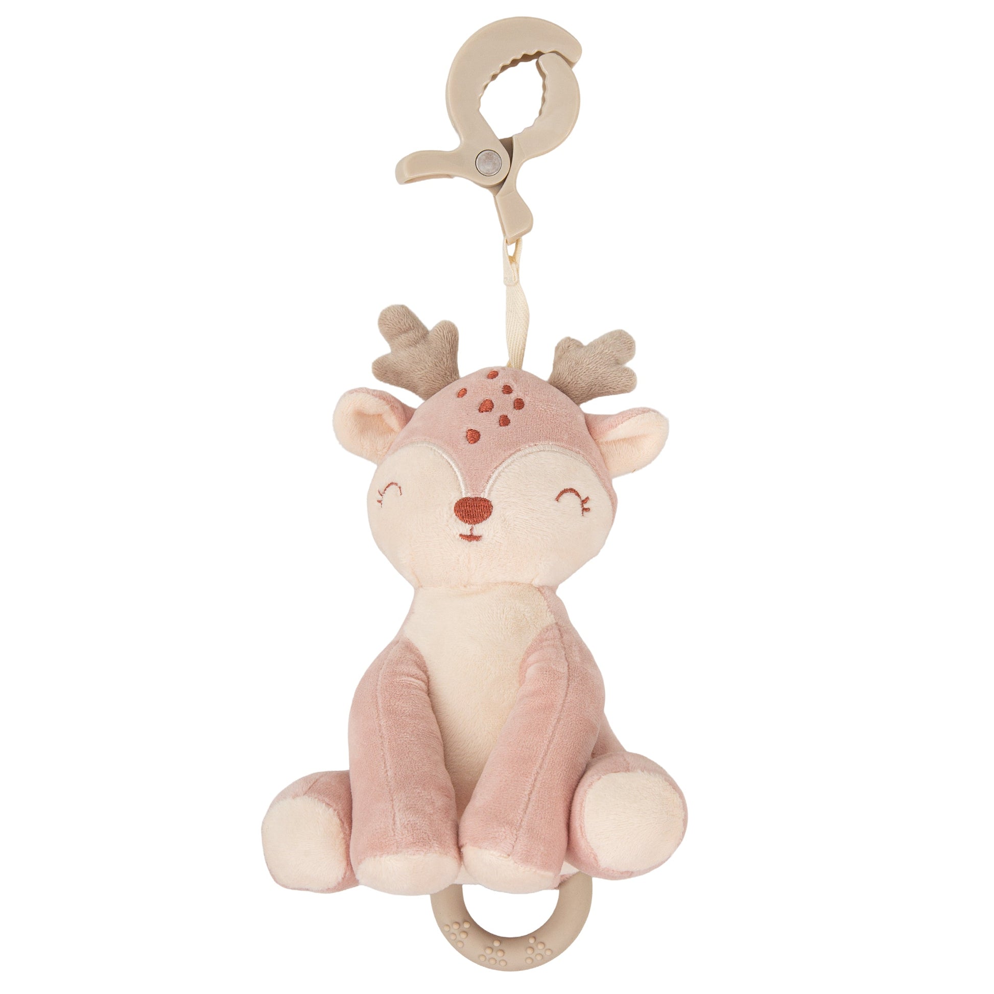 Peluche musical Monet Blanco Rosa 30 cm