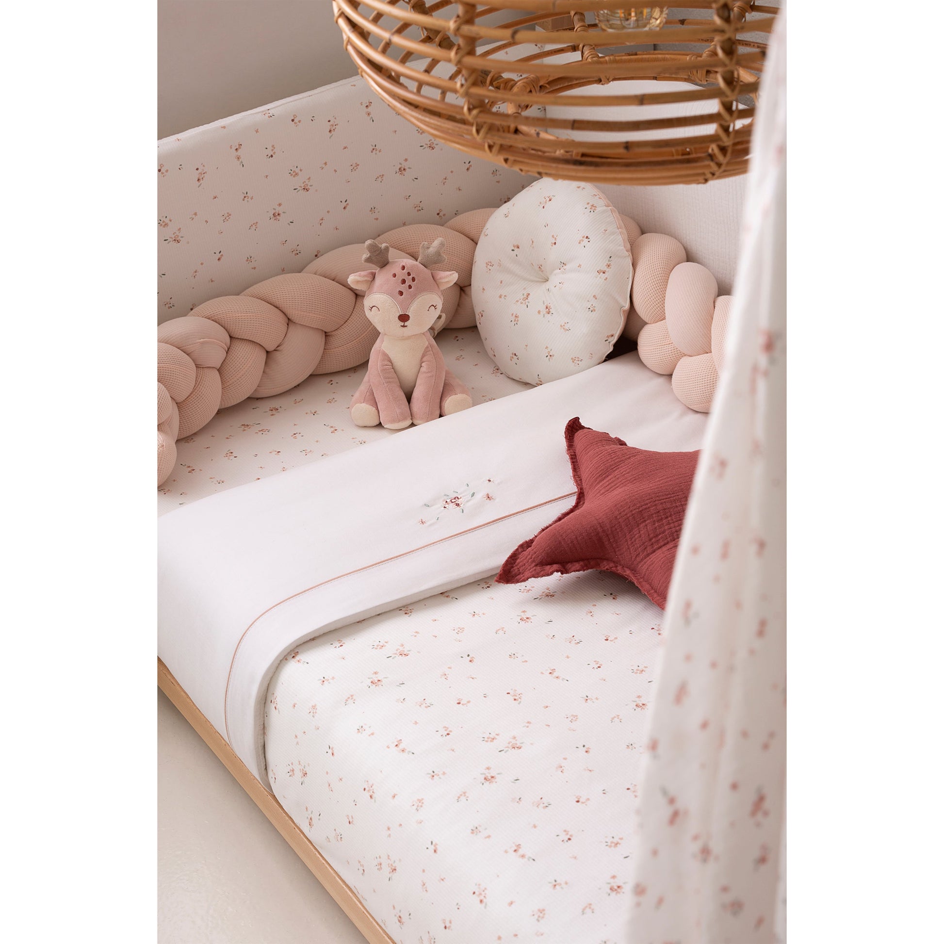 Peluche musical Monet Blanco Rosa 30 cm