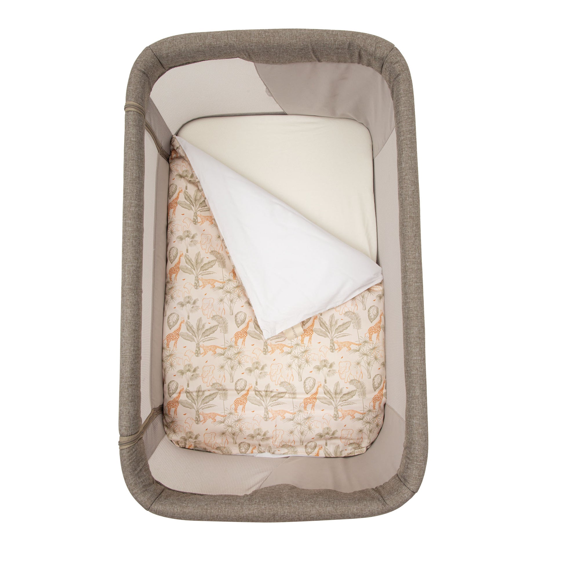 Funda nórdica de minicuna + relleno Masai Crudo 50x80 bimbidreams ropa para bebé niño niña accesorios gnomo kids bogotá colombia