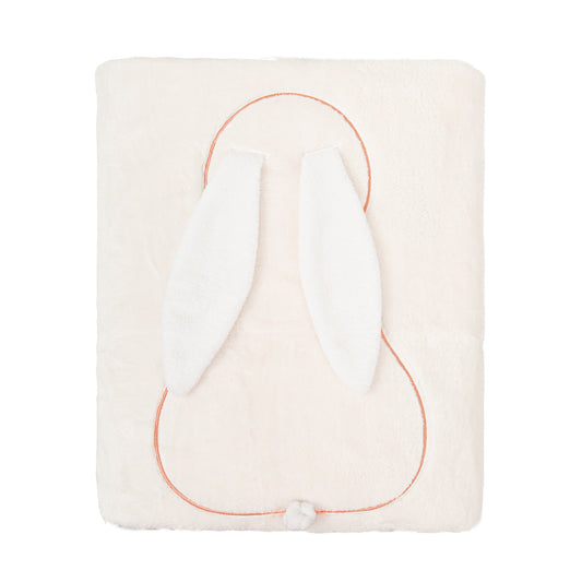 Manta microlina Basics 110x140 Blanco/Rosa bimbidreams ropa para bebé niño niña accesorios gnomo kids bogotá colombia