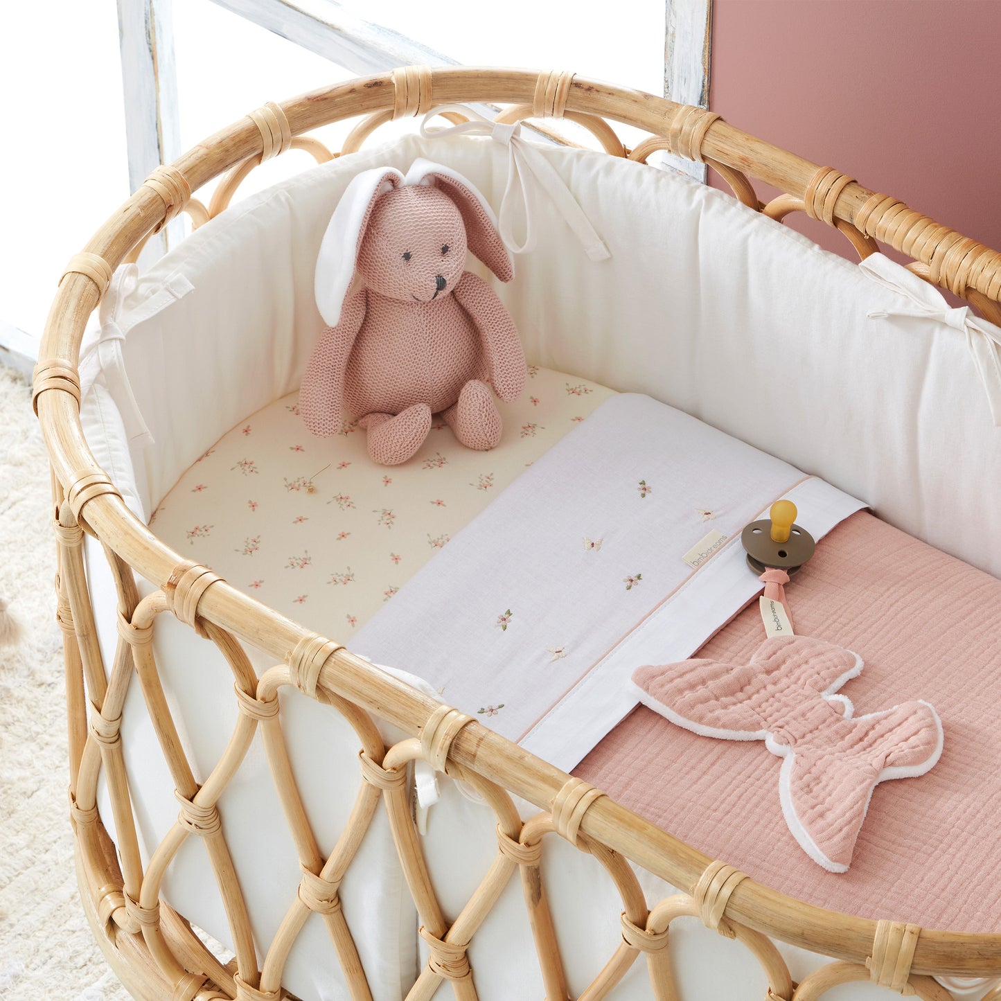 Caja de Regalo Bebé Cobija Tricot Rosa y Conejito – Bimbidreams