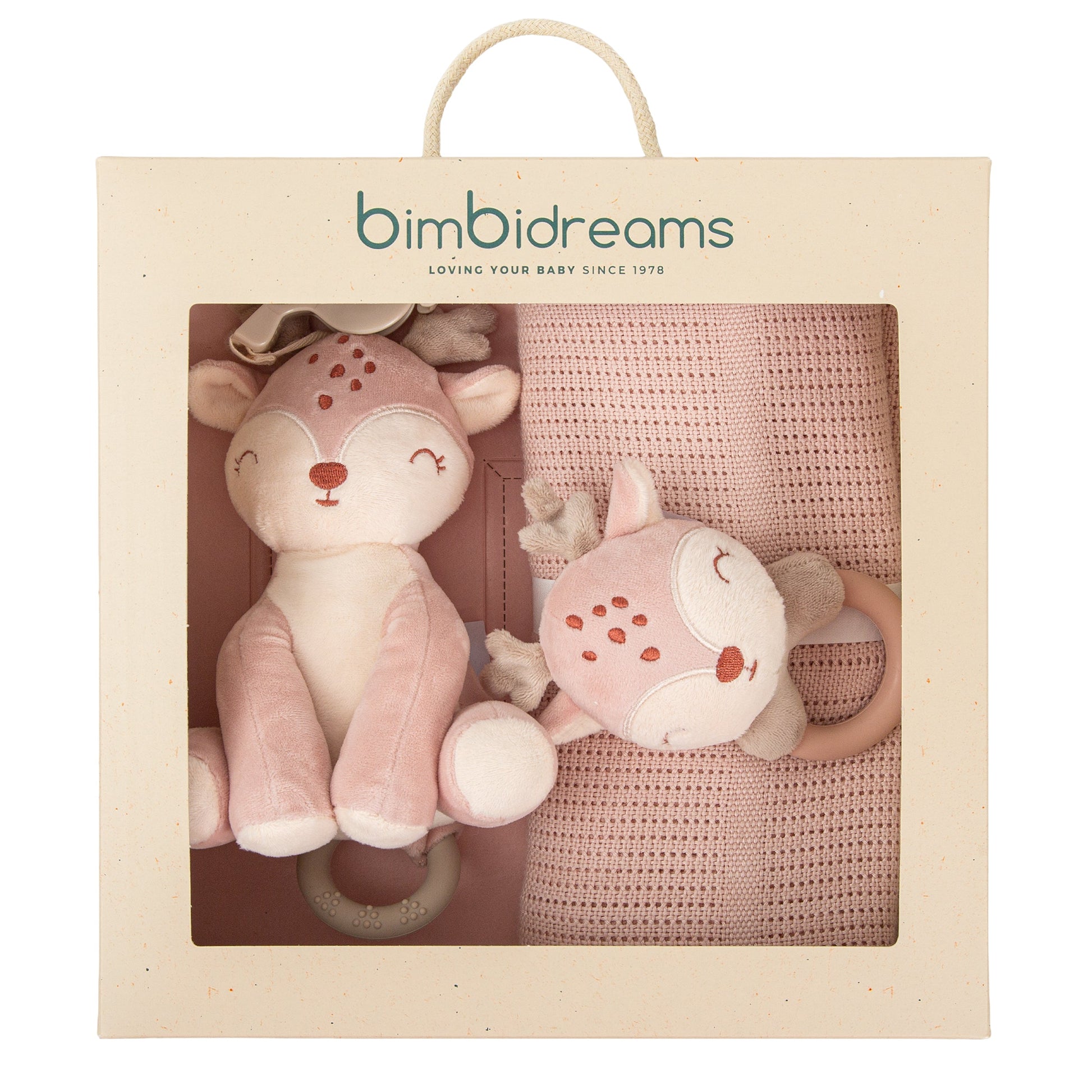 Manta de punto con peluches - Set regalo Monet Rosa